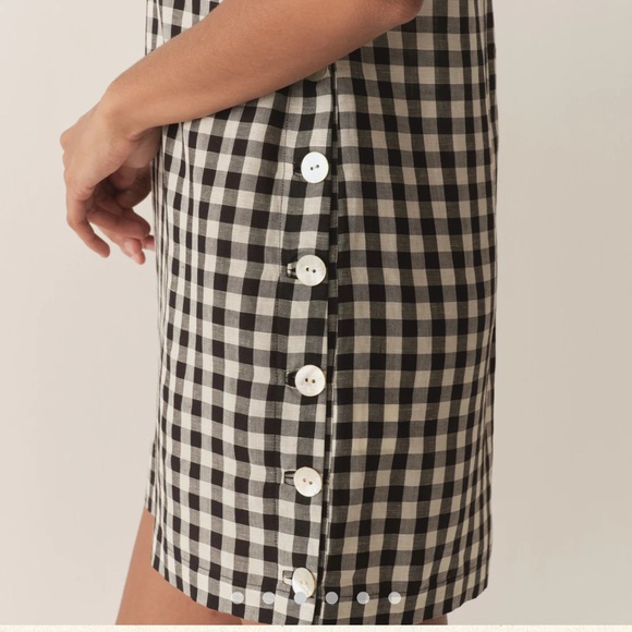 Doen Black and White Checkered Mini Dress - Picture 2 of 5